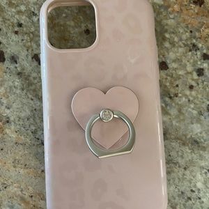 Velvet Caviar Nude leopard iPhone 11 Pro case with phone ring